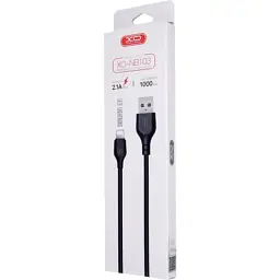 Дата кабель USB 2.0 AM to Lightning 1.0m 2.1A NB103 black XO (6920680862702) - мініатюра 2