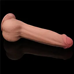 Фалоімітатор 11.5'' King Sized Sliding Skin Dual Layer Dong LOVETOYS 66-LV317051 100411 - мініатюра 4
