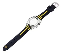 Силіконовий ремінець Primo Dart для годинника Samsung Galaxy Watch 46 мм SM-R800 Black Yellow - мініатюра 2