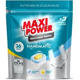 Таблетки для посудомийних машин Maxi Power Nanomatic 36 шт. (4820204703356)