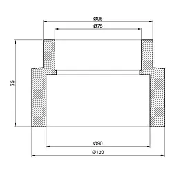 Муфта PPR Thermo Alliance 90х75 перехідна DSB123 - мініатюра 1