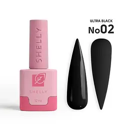 Гель-лак для нігтів 02 Ultra Black Shelly 12 мл