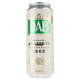 Пиво DAB Kellerbier світле, 5.6%, з/б, 0.5 л