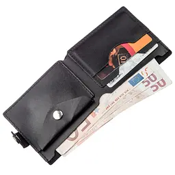 Чоловічий шкіряний гаманець SHVIGEL 10,5х9х0,5 см acs0014987 - мініатюра 4