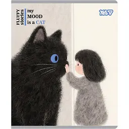 Зошит учнівський Yes My mood is a cat А5 12 аркушів коса лінія 10 шт. (768607) - мініатюра 6