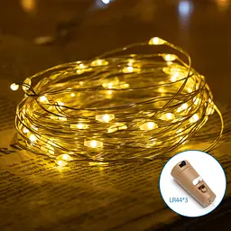 Гірлянда для пляшки мідний дріт тепле світло 4 м 40LED ON/OFF