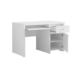 Комп'ютерний стіл ВМК Крістіна BIU1D1S/120 120х77х65 см Білий/Білий глянець (GRB-1798) - мініатюра 3
