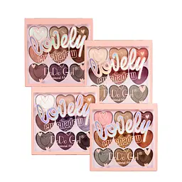 Набір палеток тіней для повік 9 відтінків DoDo Lovely Eyeshadow D3265, 4 палетки