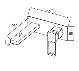 Змішувач для умивальника вбудований Koer KB-16009-01 (KR5979) - мініатюра 5