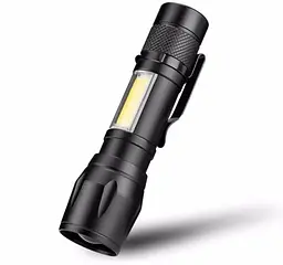 Ліхтарик ручний CATA CT8024, 5W Led-CREE Q5+COB, Zoom, 3 режими, алюміній, акумулятор, IP44 - мініатюра 2
