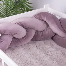 Коса захисна в ліжечко MirSon Kids Time 28-0005 Ashen Velvet велюрова фіолетова - мініатюра 6