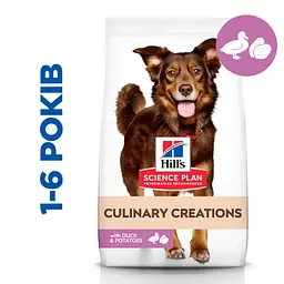Сухий корм для дорослих собак середніх порід Hill's SP Adult Medium Breed Culinary Creations із качкою - мініатюра 3