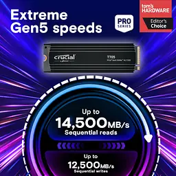 Накопичувач SSD M.2 2280 1TB T705 with Heatsink Micron (CT1000T705SSD5) - мініатюра 3