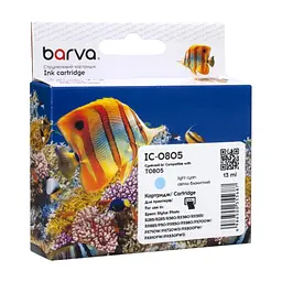 Картридж Barva Epson T0805 (C13T08054010/C13T08054011) 350ст, light cyan (IC-0805)