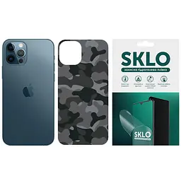 Захисна плівка SKLO Back (тил) Camo для Apple iPhone 12 Pro (6.1) Сірий / Army Gray