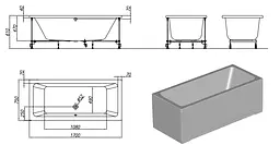 Ванна акрилова Kolpa San Elektra 170x75 740674 - мініатюра 3