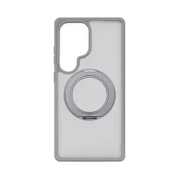 Противоударный чехол-панель для Samsung Galaxy S25 Ultra 5G, Unit Stand2, серый, силикон + поликарбонат, защита всего корпуса, с подставкой, поддержка магнитных держателей и беспроводной зарядки (MagSafe), ArmorStandart (ARM89563)