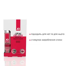 Гель для оральних пестощів JO Oral Delight — Strawberry Sensation (30 мл), ефект холод-тепло - мініатюра 3