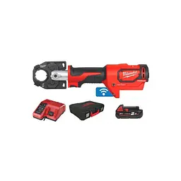 Обтискач гідравлічний акумуляторний для кабелів MILWAUKEE, M18 HCCT-201C, 53кН (зарядний.пристрій M12-18 FC, 1 акумулятор М18 - мініатюра 2