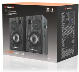 Колонки 2.0 REAL-EL S-235 Black, 2 x 9 Вт, МДФ, живлення від 220V, керування збоку - мініатюра 7
