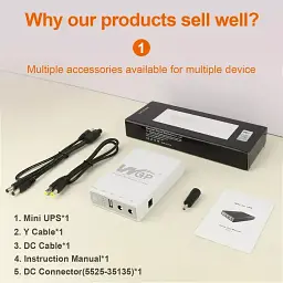 ДБЖ для роутера WGP Mini UPS 103 (10400mAh 38Wh) на 5V 9V 12V - мініатюра 8