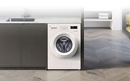 Пральна машина LG фронтальна, 6кг, 1200, A+++, 44см, дисплей, пара, інвертор, білий (F2Y1NS3W) - мініатюра 2