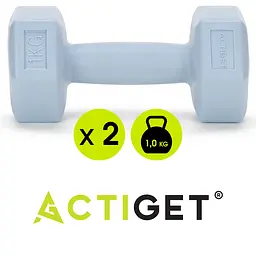 Гантелі Actiget Hex 2 x 1 кг ACT0156 Sky Blue - мініатюра 5