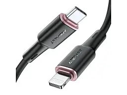 Кабель Acefast C2-01 USB Type-C to Lightning 20W 1.2m Black (6974316280644)