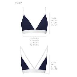 Спортивний топ з подвійними бретелями Passion PS007 TOP L, navy blue - мініатюра 6
