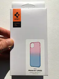 Оригінальний чохол Spigen Liquid Crystal Flex для iPhone 15 (6.1") Gradation Pink ACS06787 - мініатюра 6