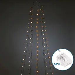 Батарейна гірлянда ялинка тепле 1.5 м 90LED IP44