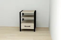 Тумба універсальна Ferrum-decor Вів'єн 1/1 50x41x40 чорний ДСП Дуб Сонома 16мм (FRD-104142) - мініатюра 4