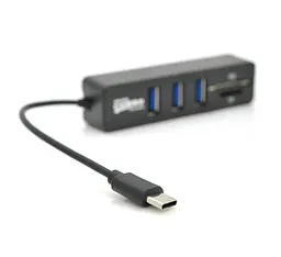 Розгалужувач USB-Хаб Type-C — 3xUSB 3.0 Voltronic P-3101 Combo Card Reader - мініатюра 2