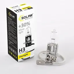 Автолампа галогенна Solar Starlight + 30% H3 55W 12V 1 шт (1203)