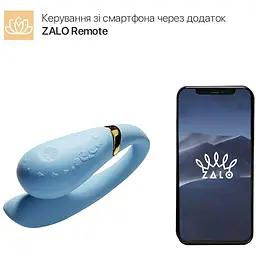 Смарт-вібратор для пар Zalo Fanfan Royal Blue - мініатюра 2