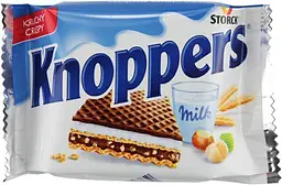 Вафлі Knoppers з молоком, фундуком та нугою 25 г (40144399)