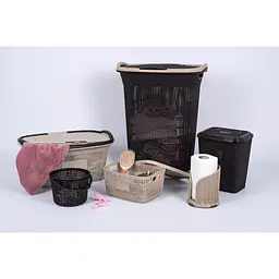 Кошик для білизни Violet House Віолетта Coffee коричневий 65 л (0261 Віолетта COF 65 л) - мініатюра 4