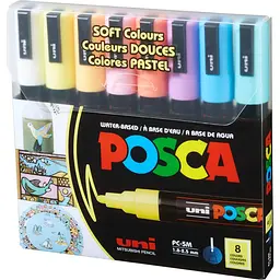 Набір маркерів Uni Posca 0.9-1.3 мм 8 шт. (PC-3M 8C)