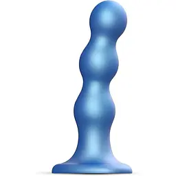 Фалоімітатор Strap-On-Me Dildo Plug Balls S 14 см блакитний