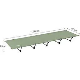 Ліжко складане Naturehike XJC05 NH20JJ001, Поліестер Oxford/алюміній, зелений - мініатюра 3