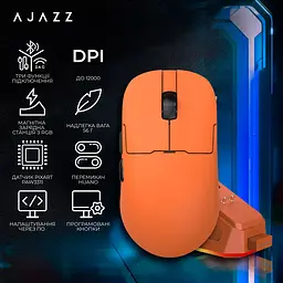 Миша Ajazz AJ159P MC Wireless/Bluetooth/USB Orange Charging Dock (AJ159P-MC-Orange) - мініатюра 10