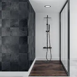 Душова система Yoka Ferra 25 Black з термостатом BP.FERRA-THERM-25-BLK, Чорний матовий - мініатюра 2