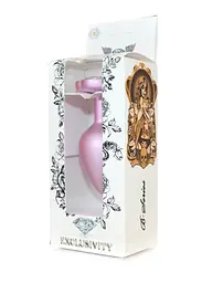 Анальна пробка - Jewellery Pearl Pink Heart Plug Clear M - мініатюра 6