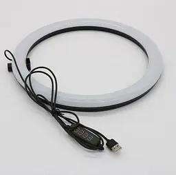 Лампа кільцева LED Ring Light RGB 30 см зі штативом 210 см, тримачем телефона і регулюванням світла - мініатюра 3