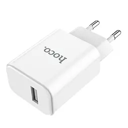 Адаптер мережевий Hoco Victoria C61A зарядний пристрій - блок 1USB 2.1A білий