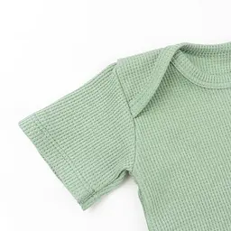 Комплект боді та штани вафля Olive зріст 68 см (3 - 6 місяців) Malena Зелений - мініатюра 3