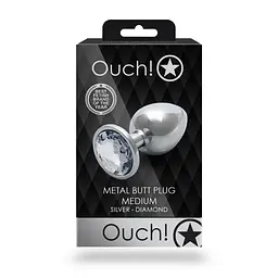 Анальна пробка Ouch! Round M, 7.1 см (прозорий) - мініатюра 9