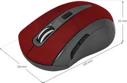 Мишка Defender Accura MM-965 Red (52966) - мініатюра 3