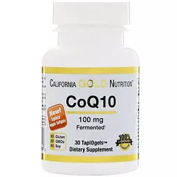 Коензим Q10 California Gold Nutrition CoQ10 100 мг 30 вегетаріанських капсул