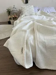 Покривало Zeintex Oslo бавовняне стьобане молочне 230х300 см - мініатюра 9